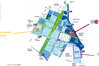 Carte de l'écoquartier et Métro Ligne 15 - Agrandir l'image 3 sur 3, fenêtre modale